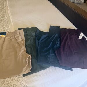 Lot of four pairs of Old Navy, sleek tech, cargo pants size large